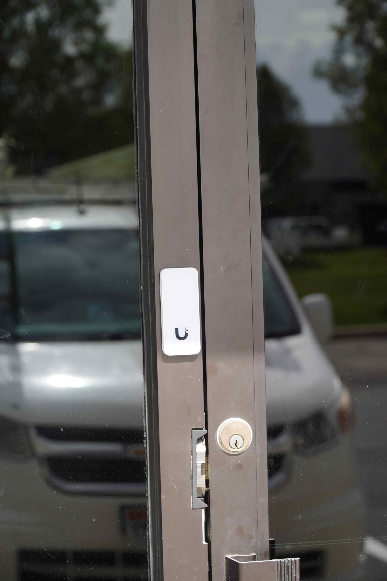 Smart access control keypad and electronic door lock installed by Wires and Wifi in Utah for home and business security